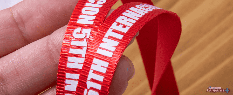 Custom lanyards Nylon Lanyard closeup