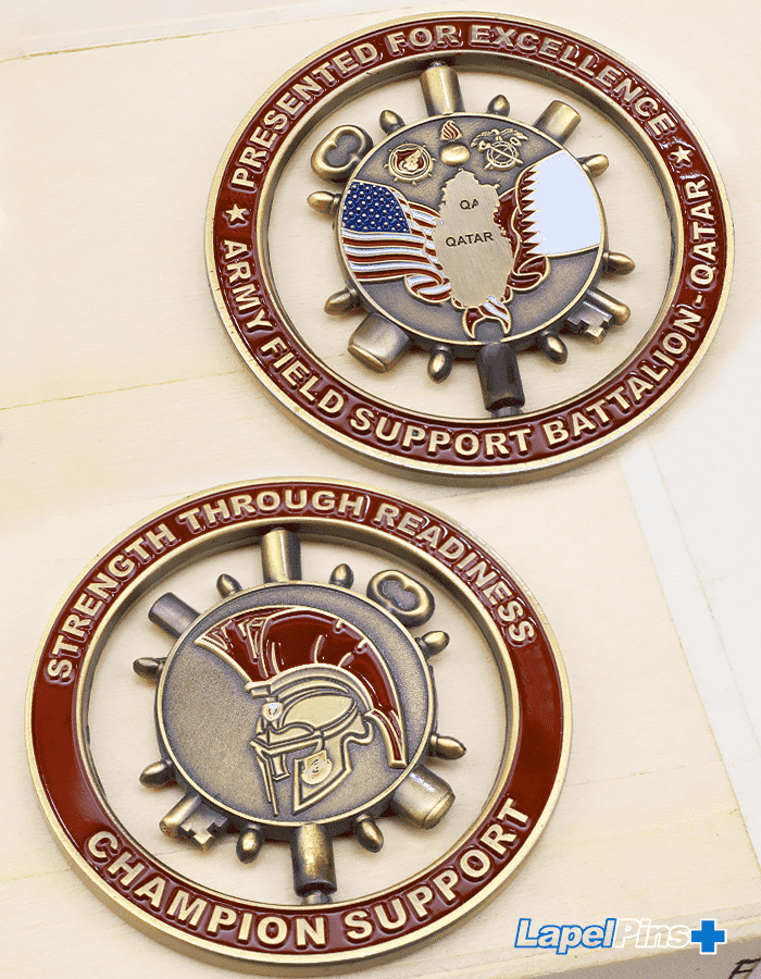 Qatar Spinner Challenge Coin