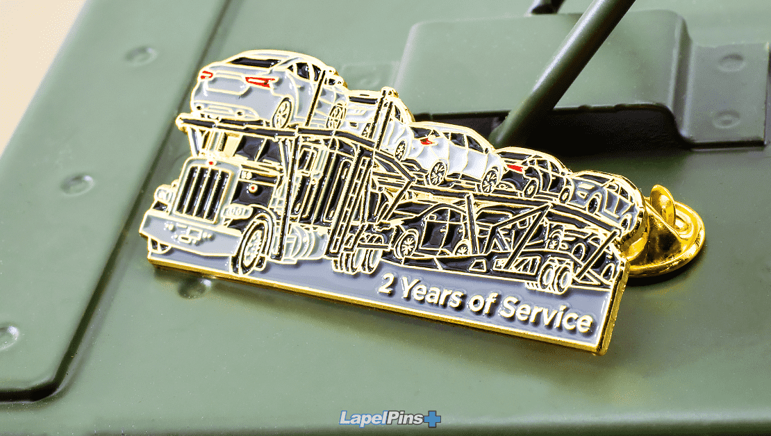 2 Years of Service Lapel Pins Plus Gold 2