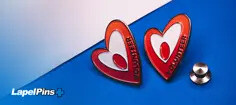 Custom American Heart Awareness Lapel Pins