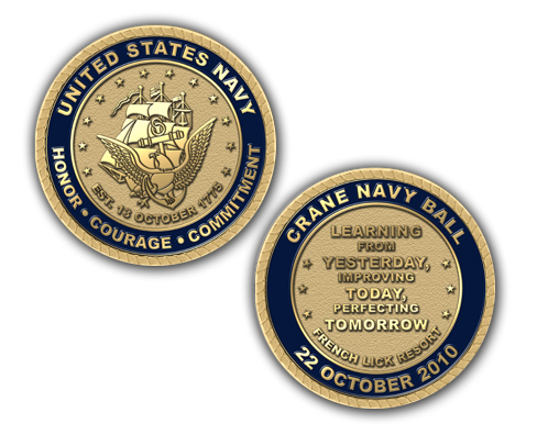 United States Naval Division Honors Crane Navy Ball Attendees with Custom Military Challenge Coin