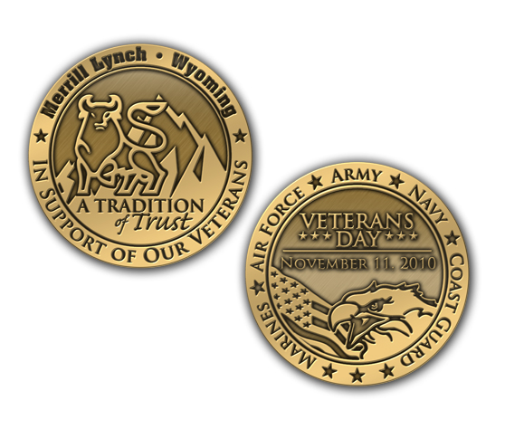 Merrill Lynch has Military Coins Made in Honor of Veteran’s Day