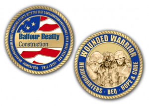 Wounded Warrior Challenge Coins Commissioned By Large Commercial Construction Company