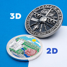 2D vs 3D Challenge Coins